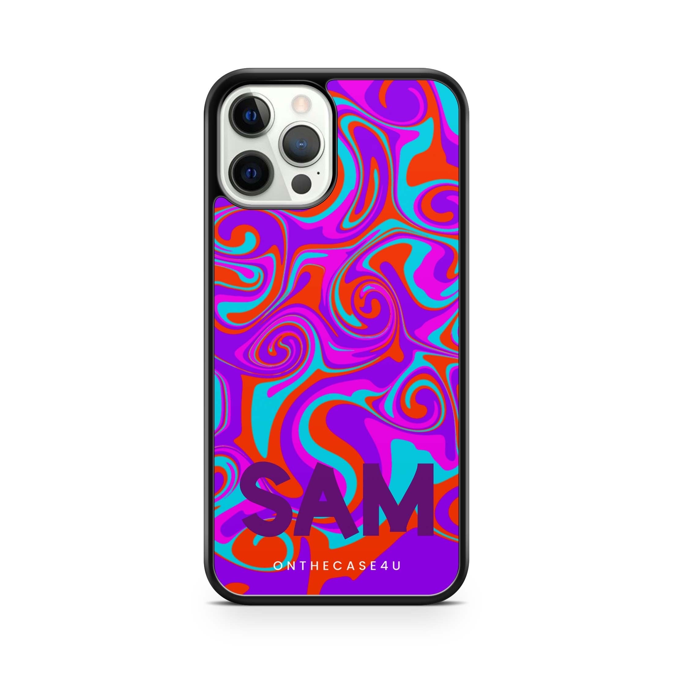 Swirly Neon Name Phone Case
