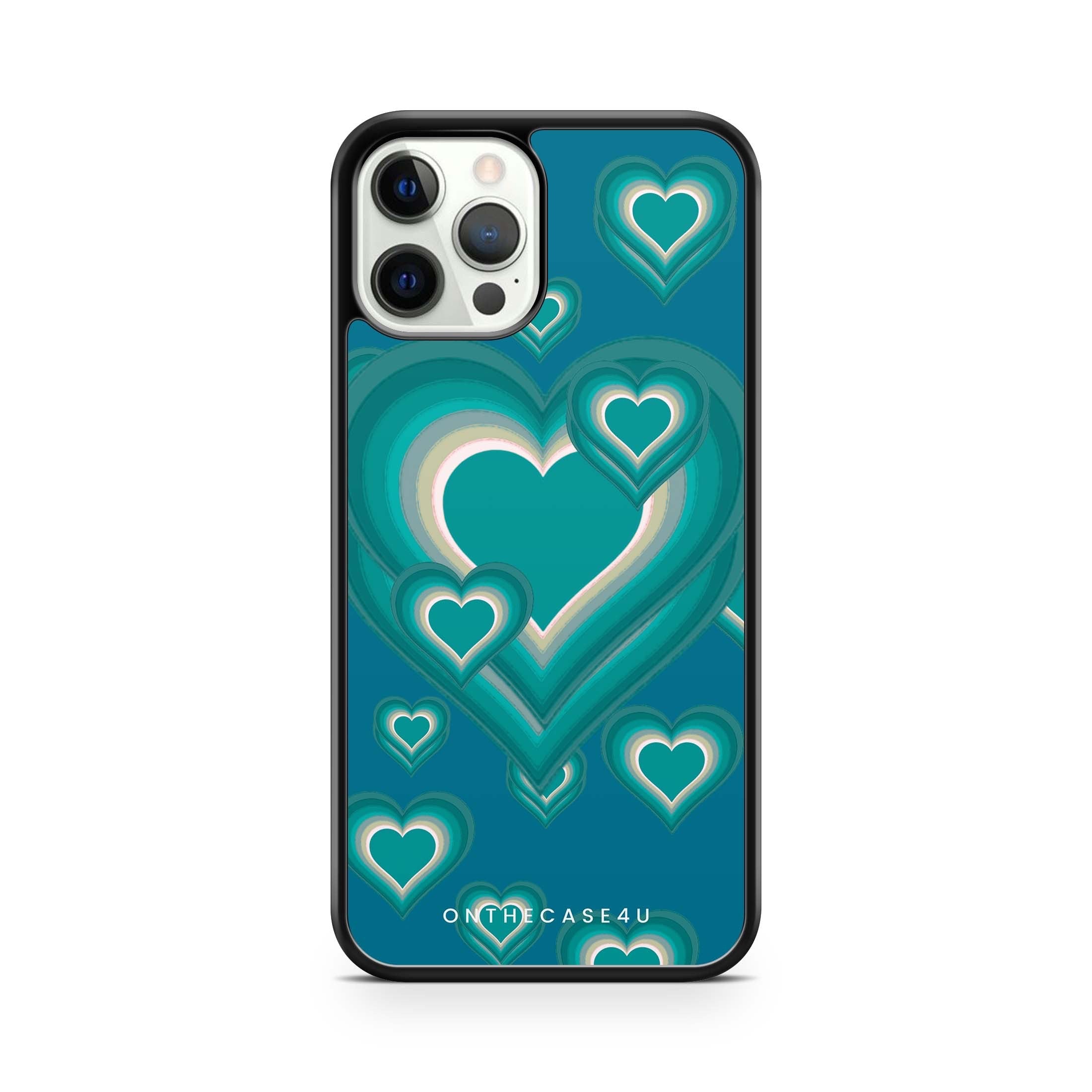 Bubbly Heart Print Phone Case
