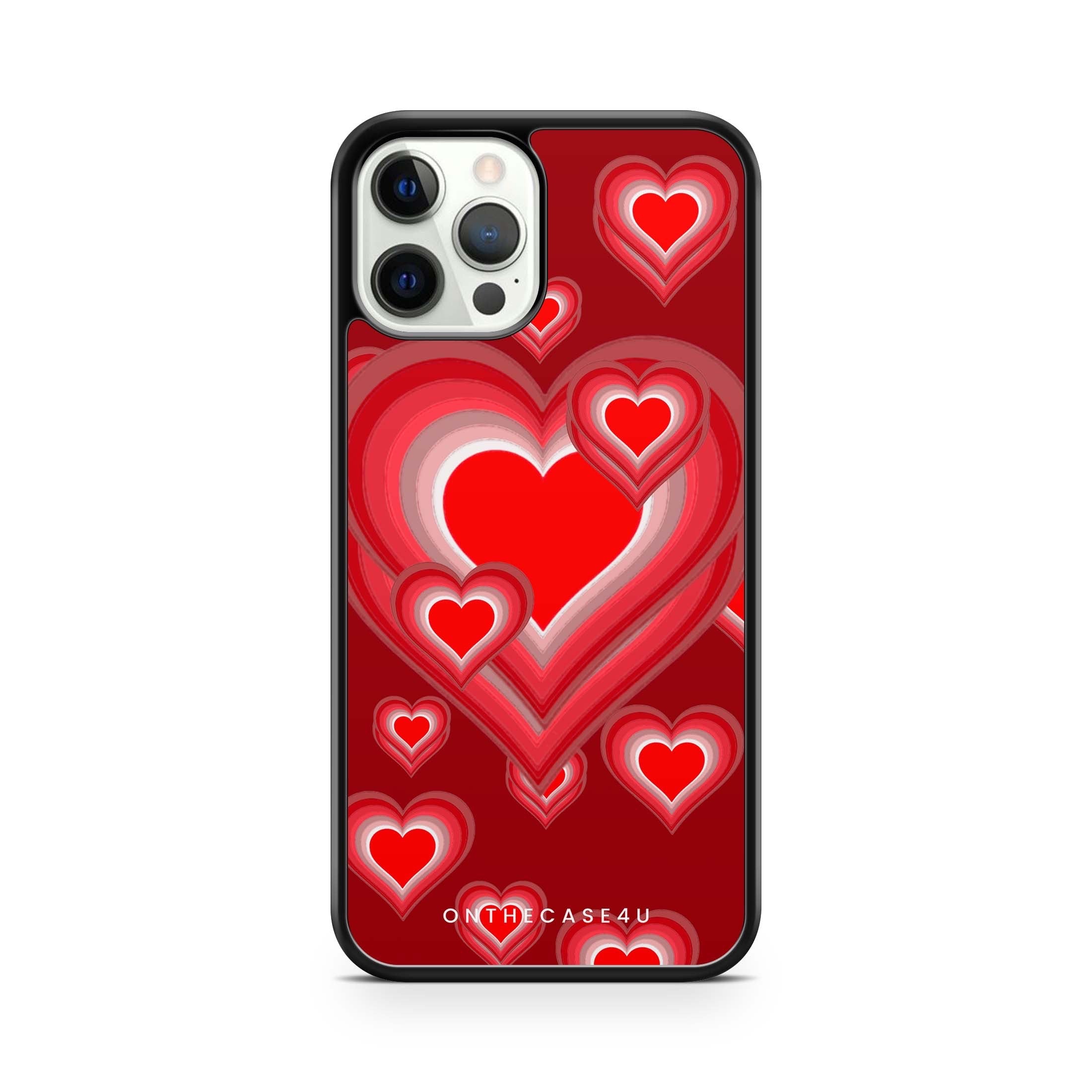 Bubbly Heart Print Phone Case