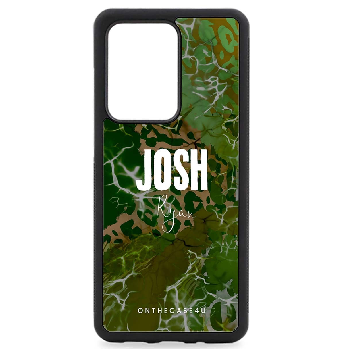 Green Patterned Custom Name Samsung Phone Case