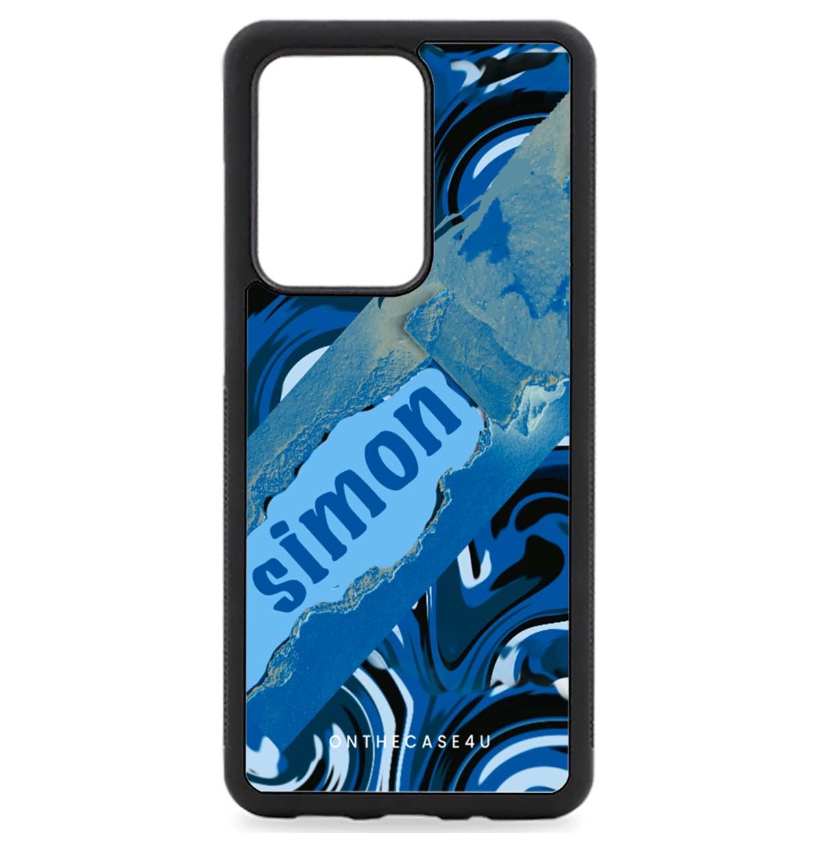 Funky Blue Custom Name Samsung Phone Case