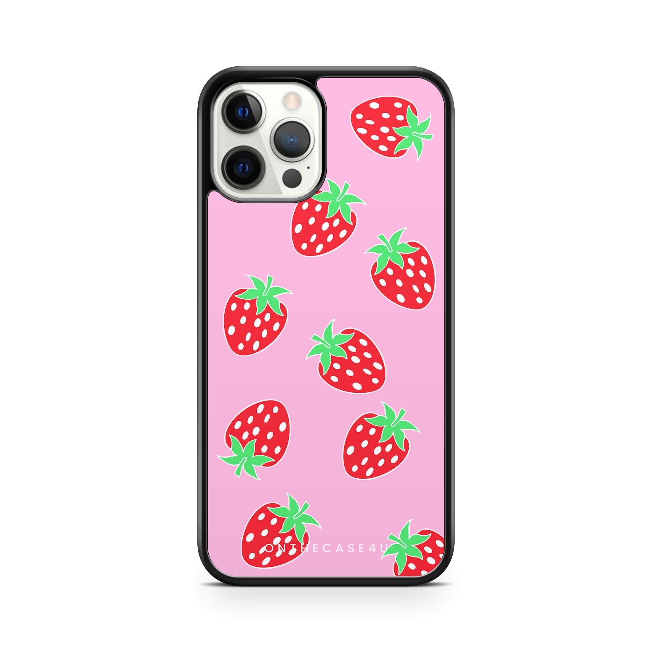Pastel Pink Strawberry Phone Case