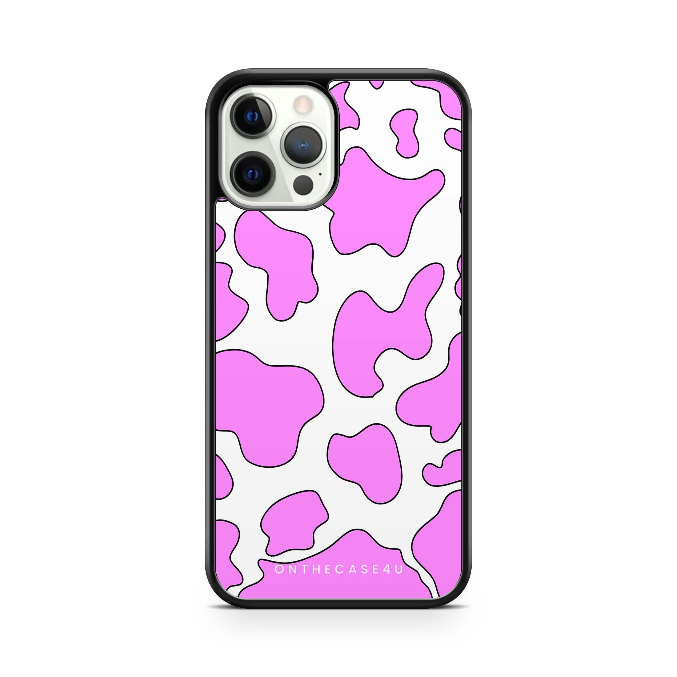 Pastel Cow Print Patterned Phone Case
