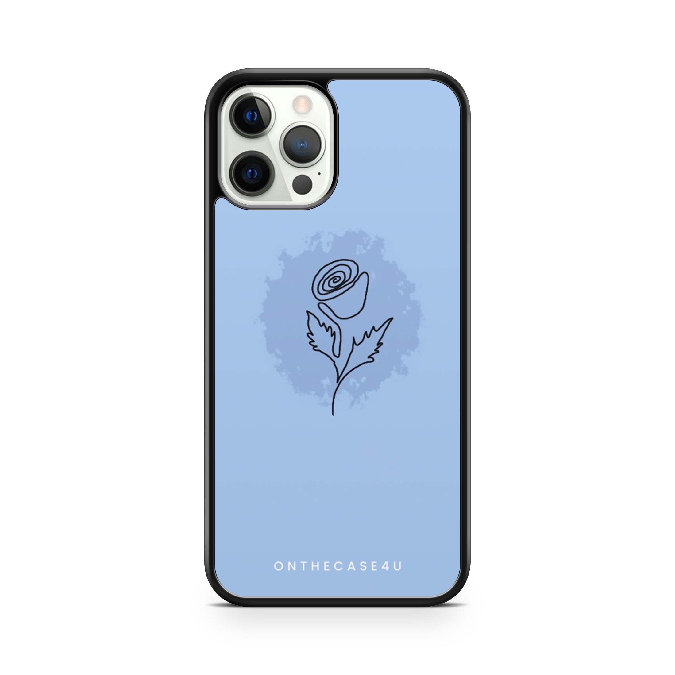 Pastel Line Art Rose Phone Case