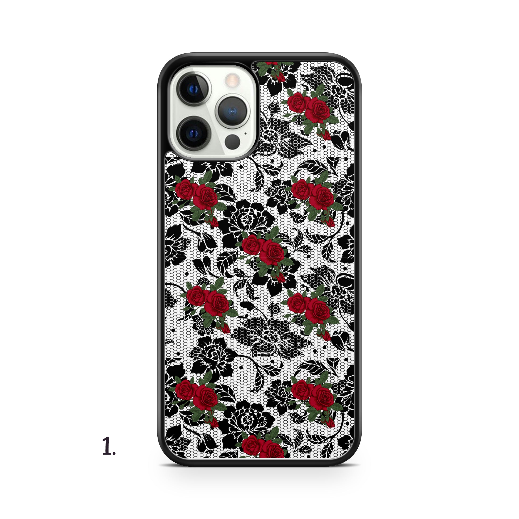 Lace and Rose Gothic Style Phone Case for iPhone X