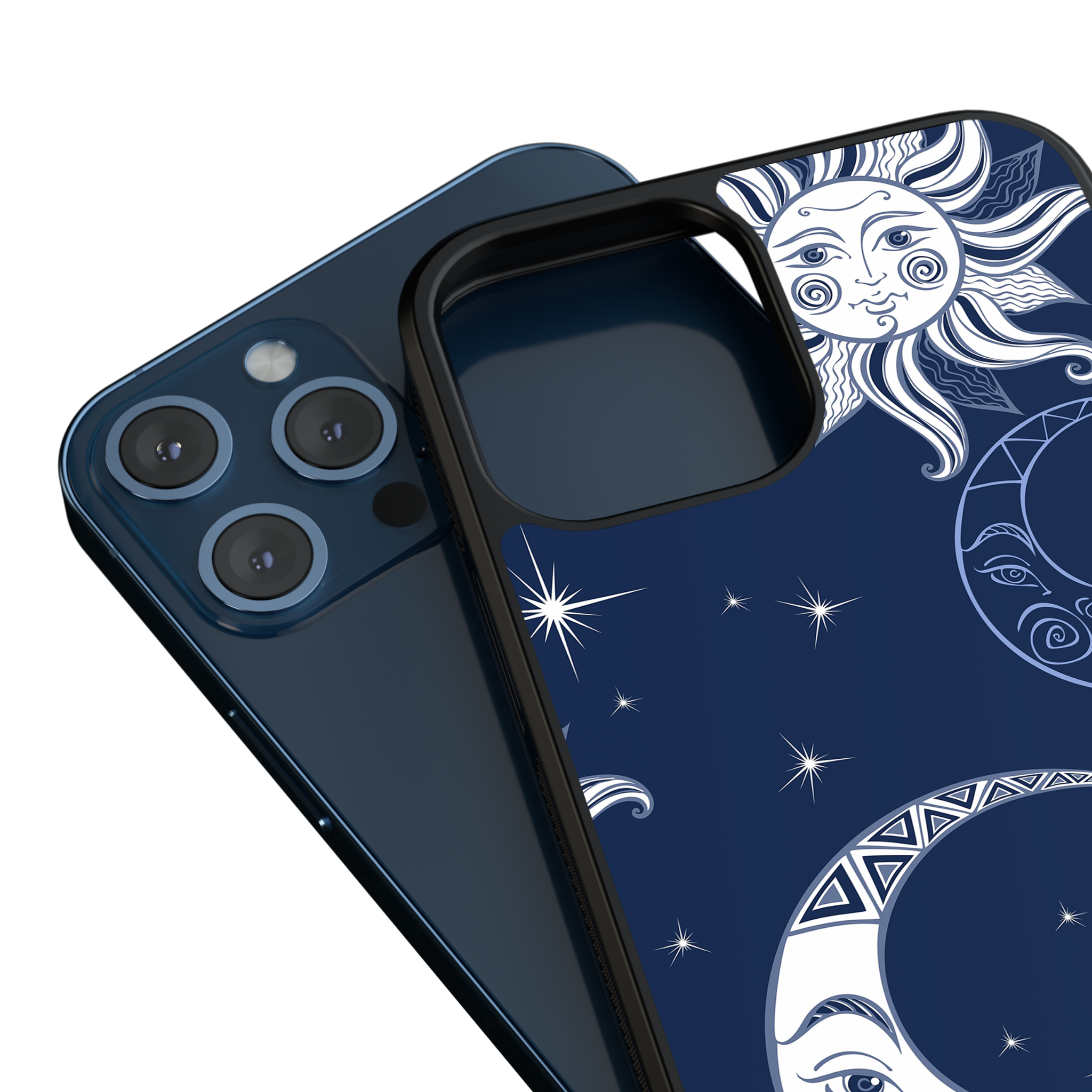 Blue Sun & Moon Phone Case for IPhone & Samsung - OnTheCase4U