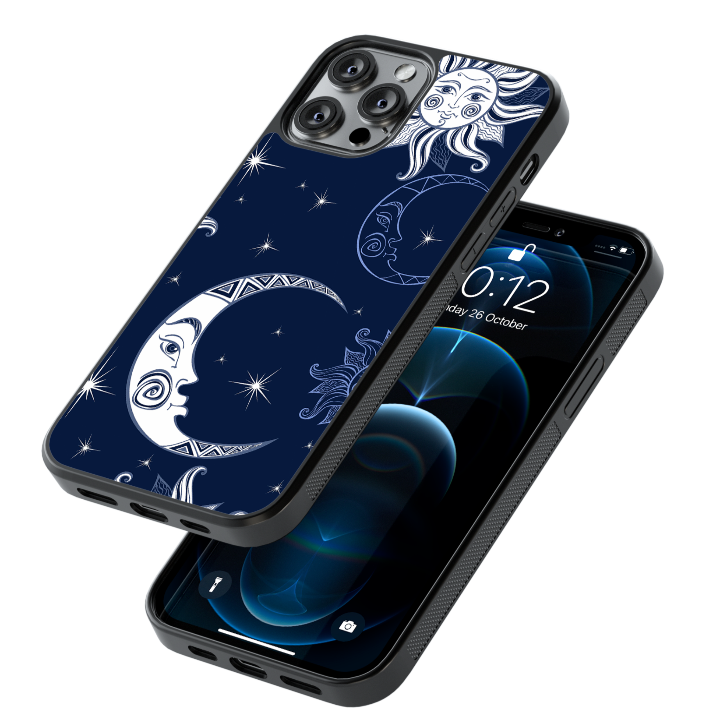 Blue Sun & Moon Phone Case for IPhone & Samsung - OnTheCase4U