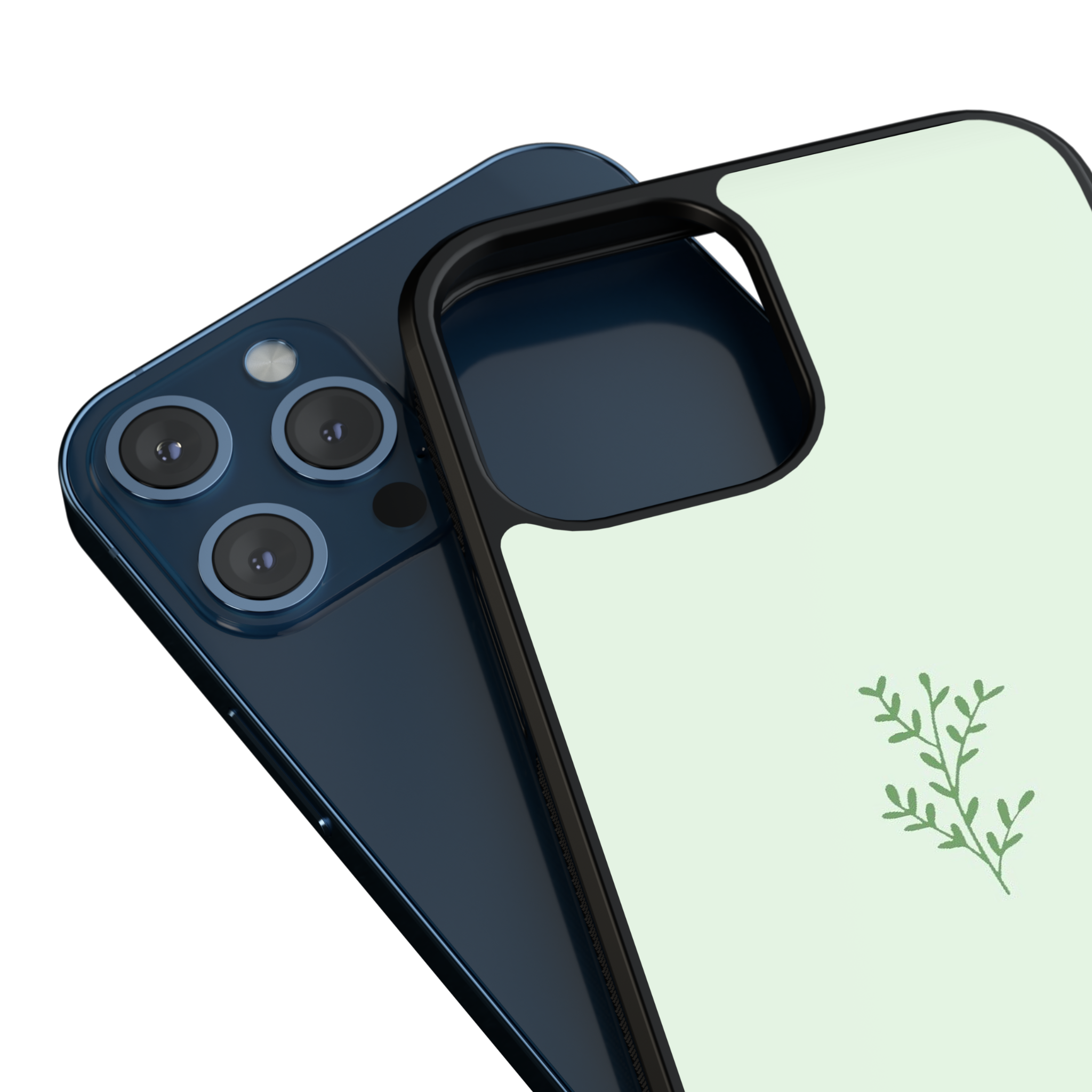 Green Minimalist Leaves Phone Case For IPhone & Samsung - OnTheCase4U