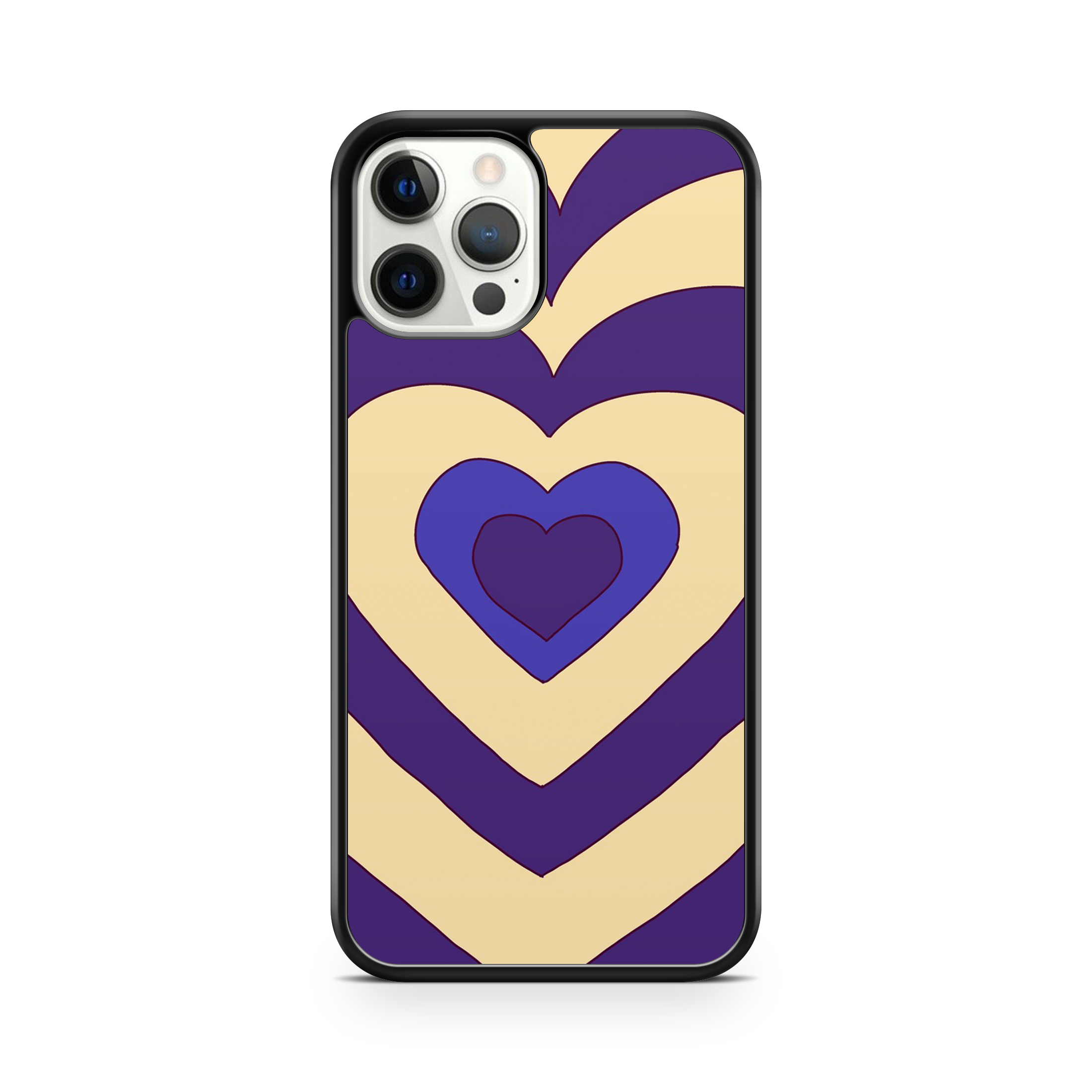 Purple/ Beige Expanding Heart Phone Case For IPhone & Samsung - OnTheCase4U