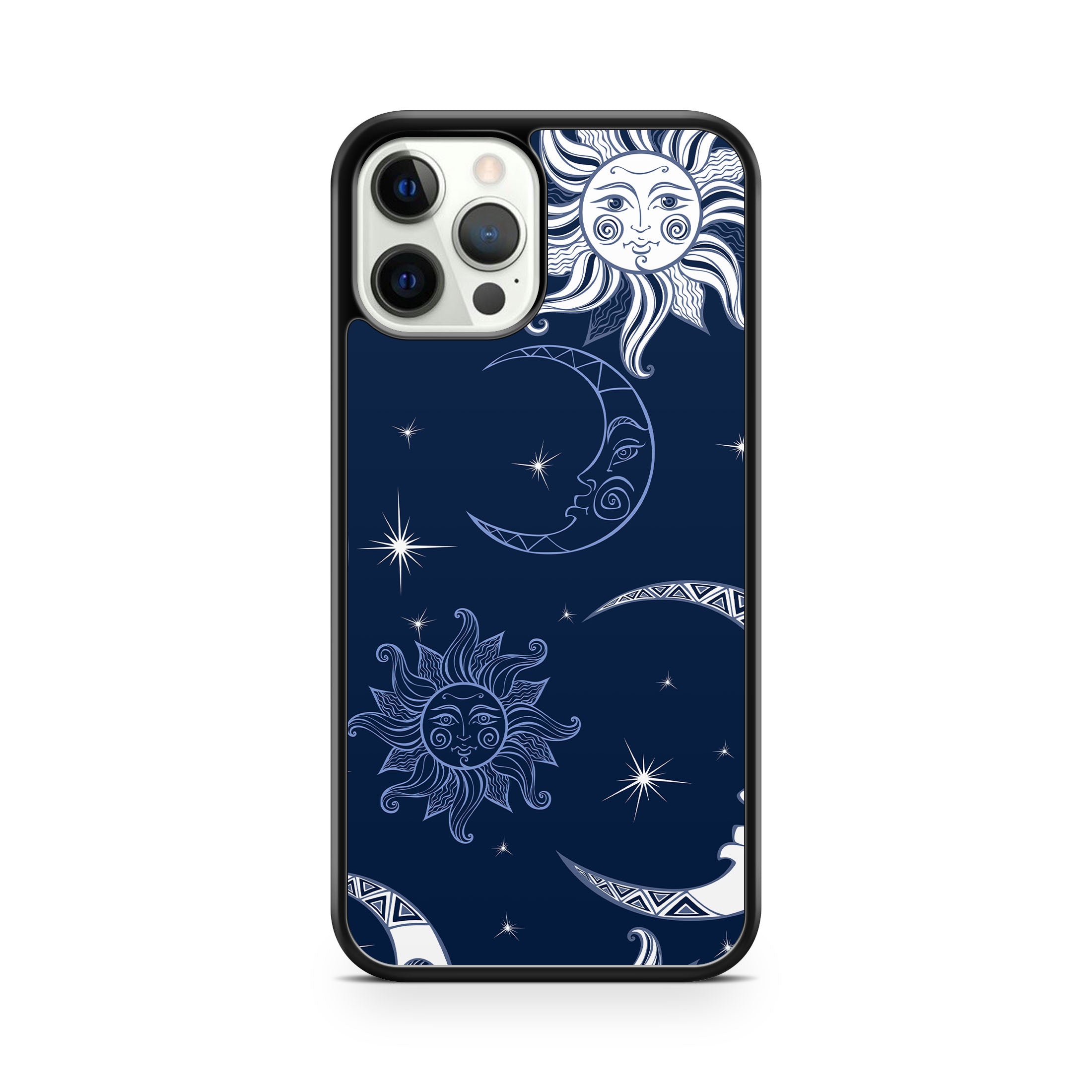Sun and moon midnight sky iPhone case