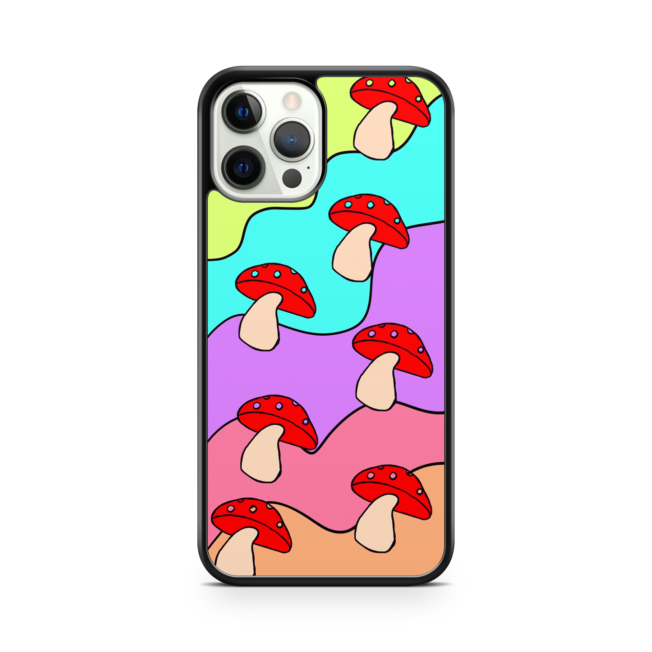 Rainbow Swirls Mushroom Phone Case For IPhone & Samsung - OnTheCase4U
