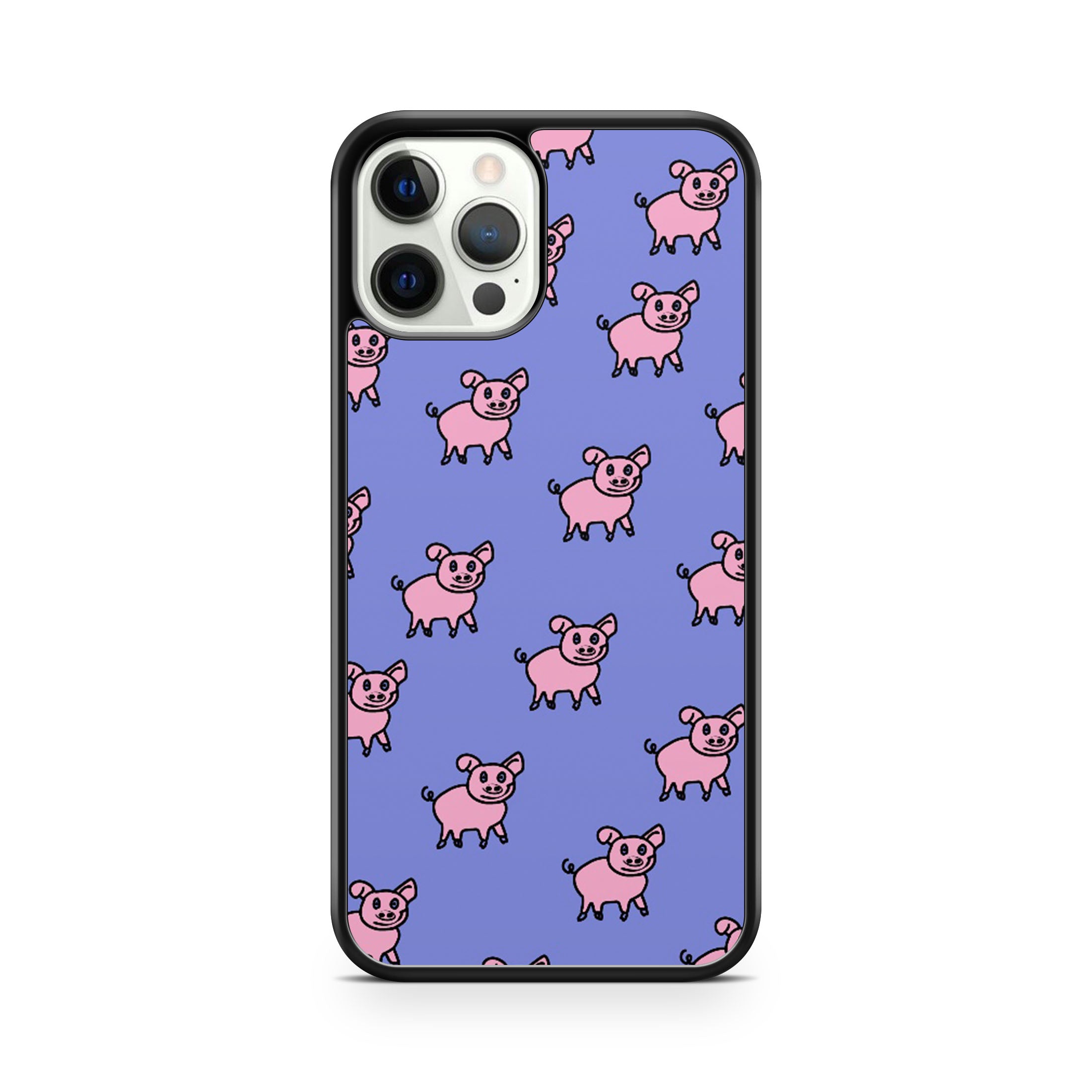 Purple piggy pig print original design iphone case cover