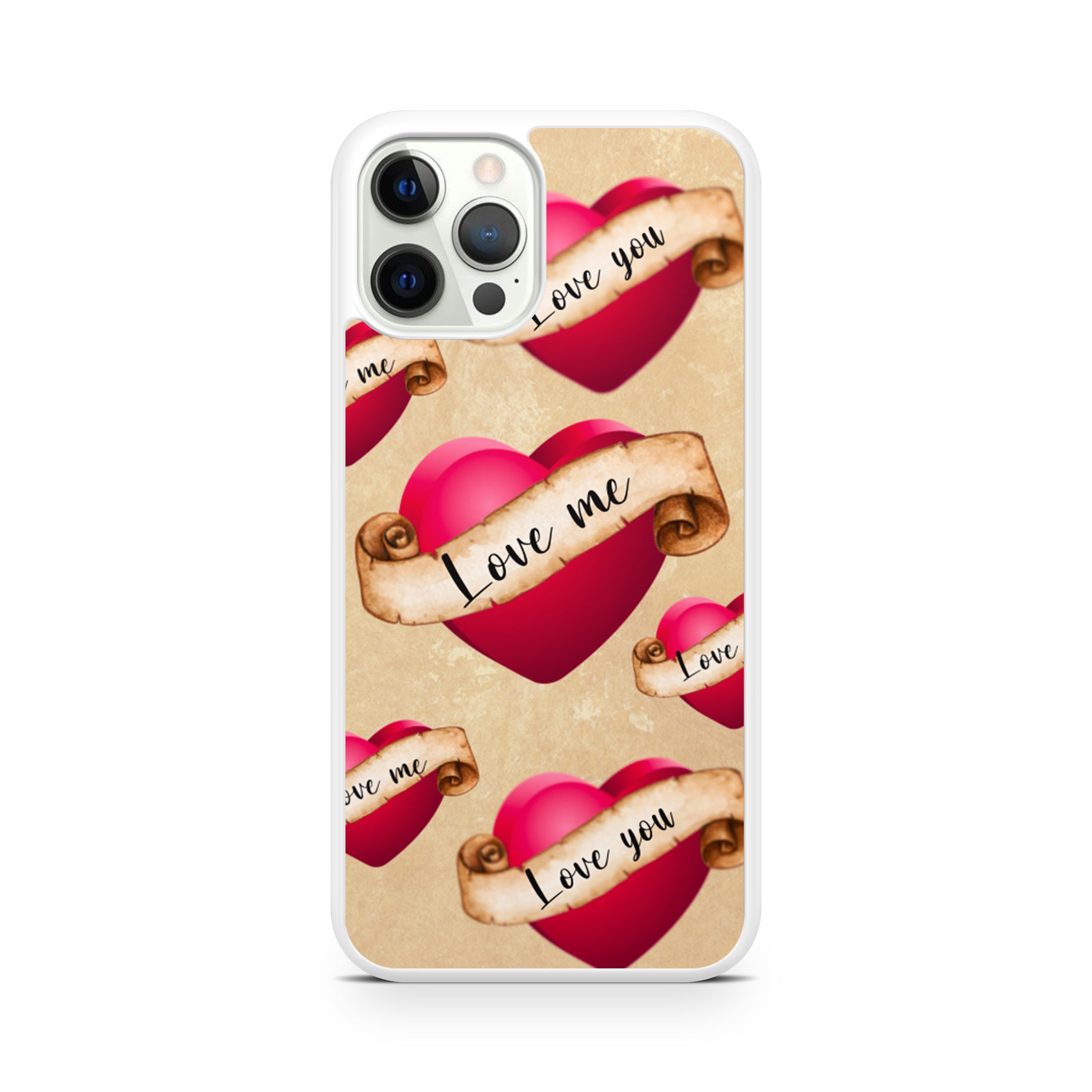 Valentines Hearts with Scroll Phone Case For IPhone & Samsung - OnTheCase4U