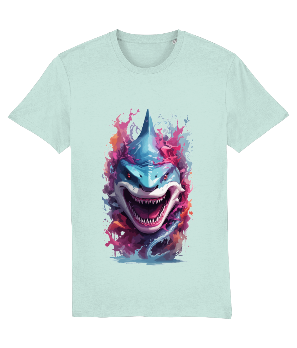 Arty Shark Print T-Shirt