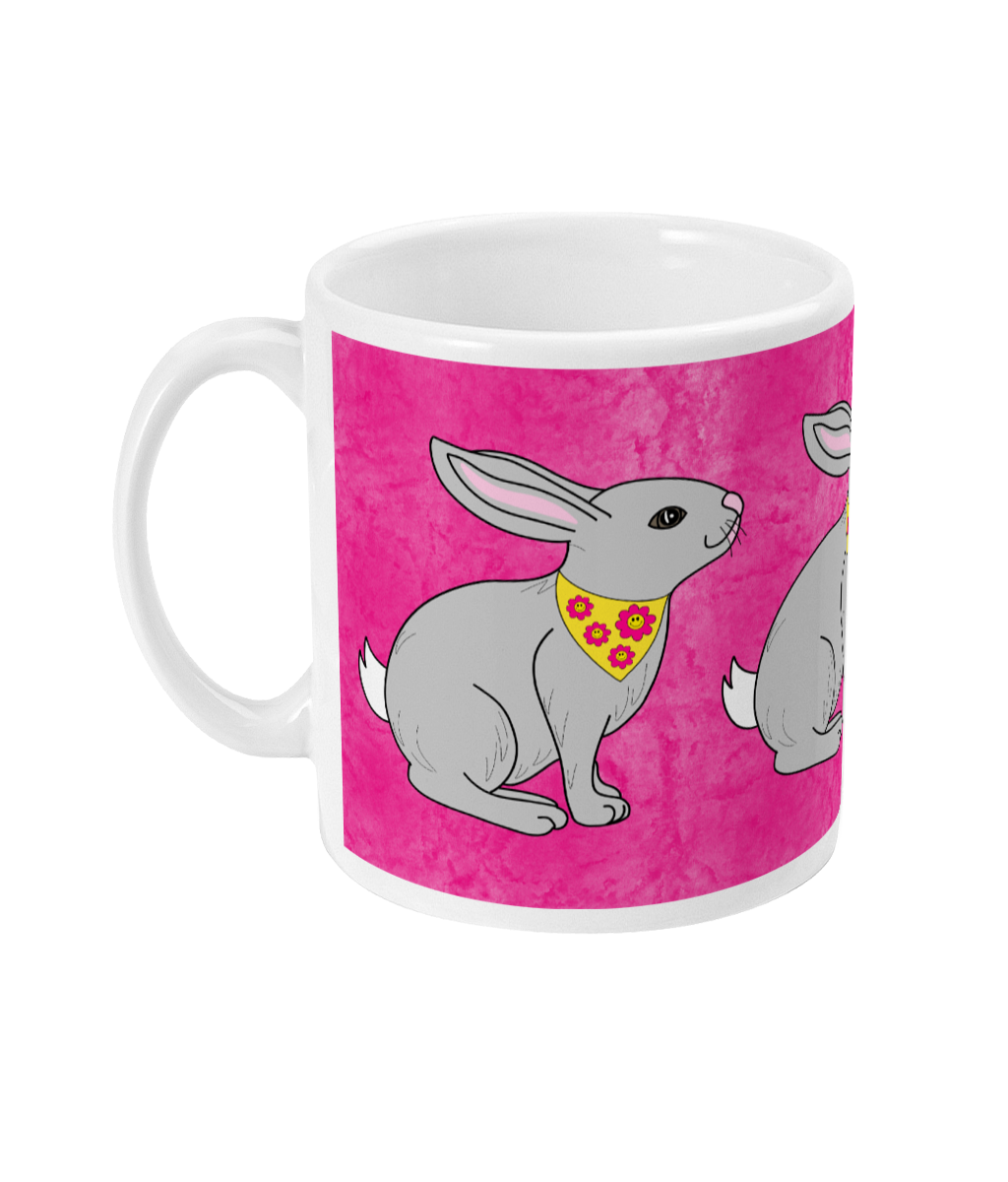 Cute Pink Rabbit Mug