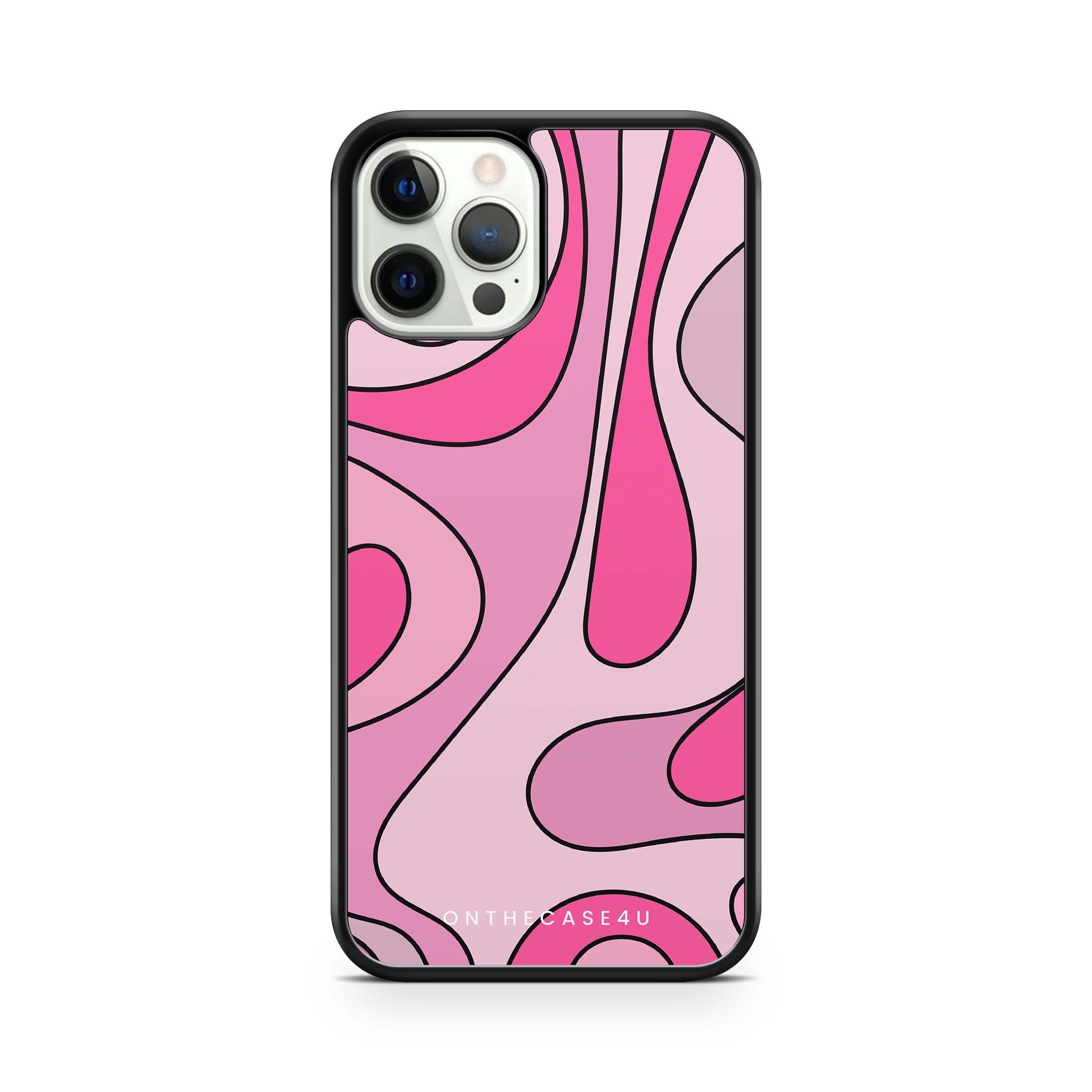 Pink Swirly Drops Phone Case