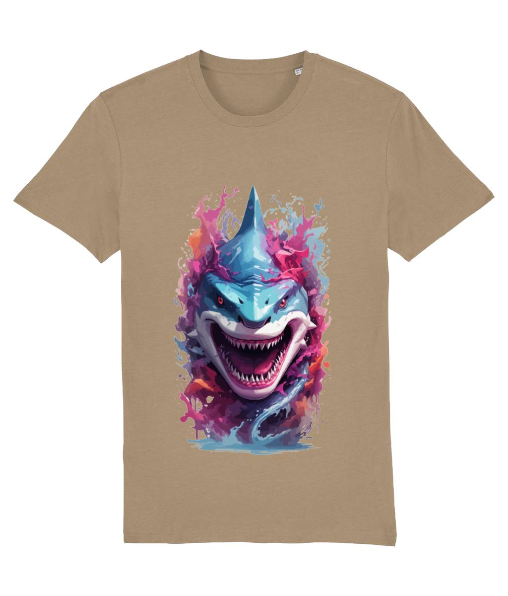 Arty Shark Print T-Shirt
