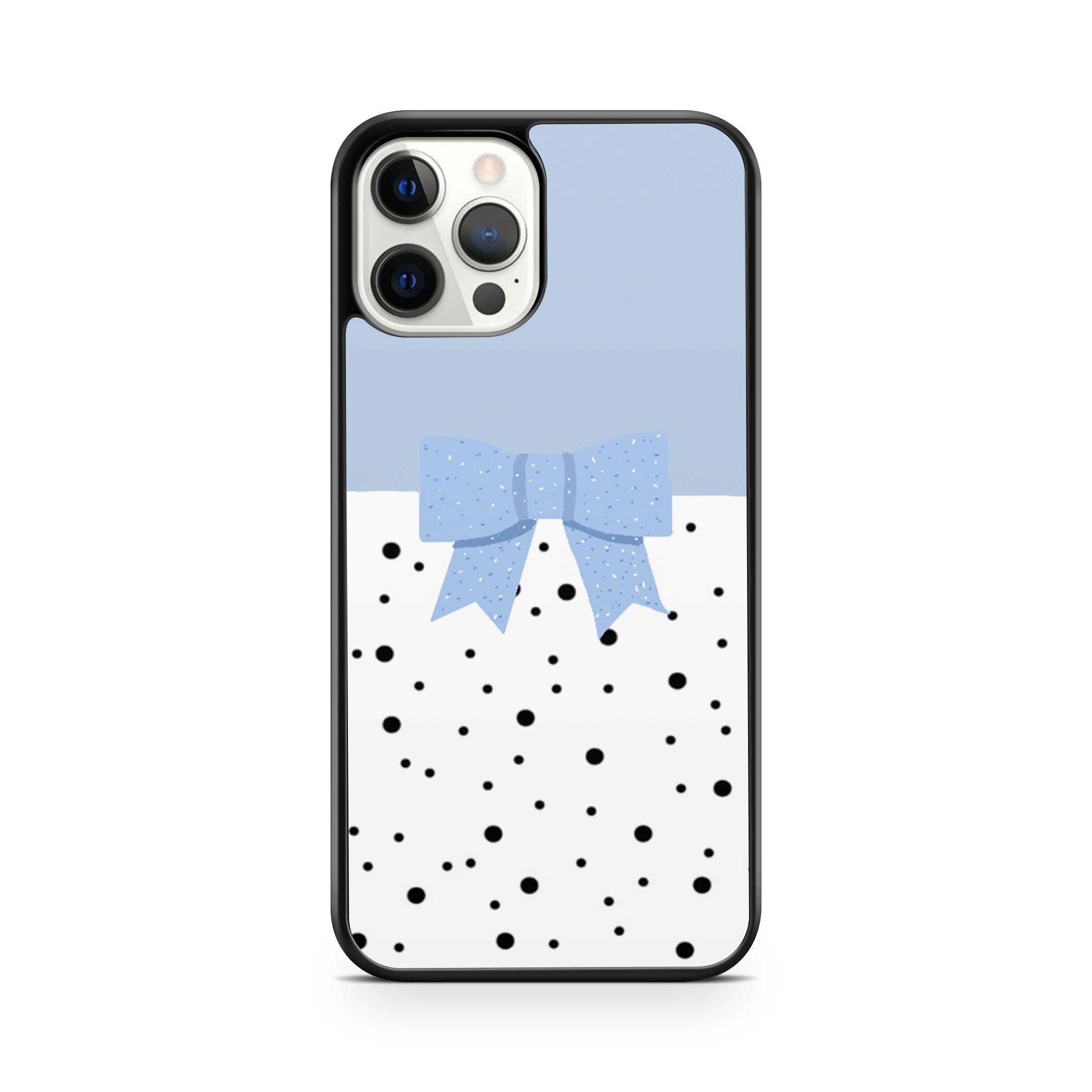 Spotty design with blue bow iPhone case