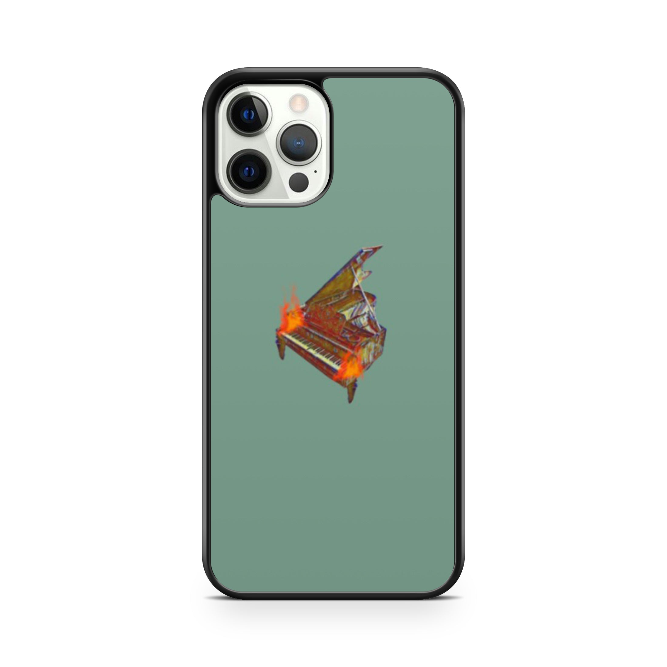 Phone case with Piano and flames