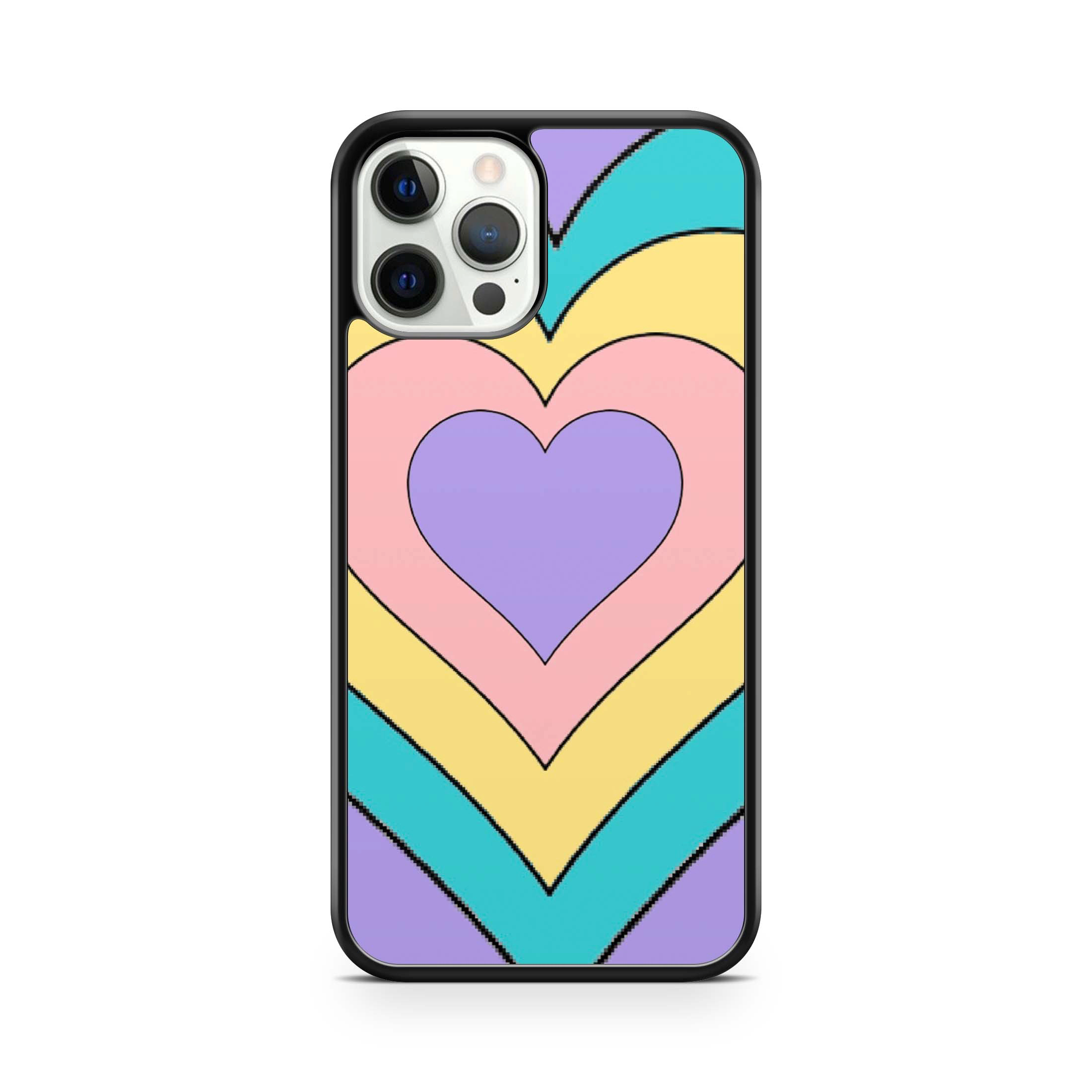Pastel Rainbow Heart Expanding Phone Case For IPhone & Samsung - OnTheCase4U