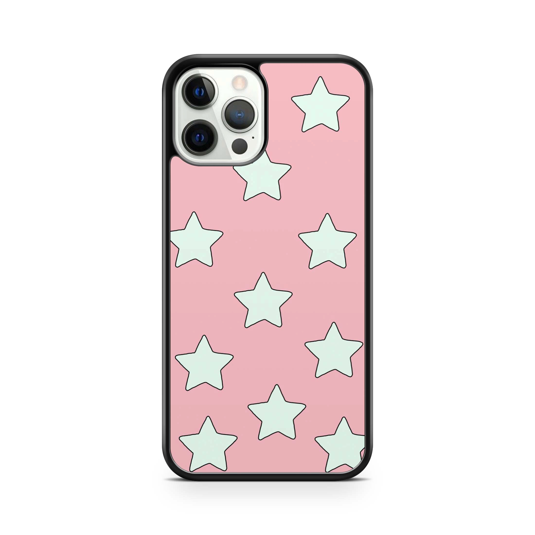 White/ Pink Stars Phone Case For IPhone & Samsung - OnTheCase4U