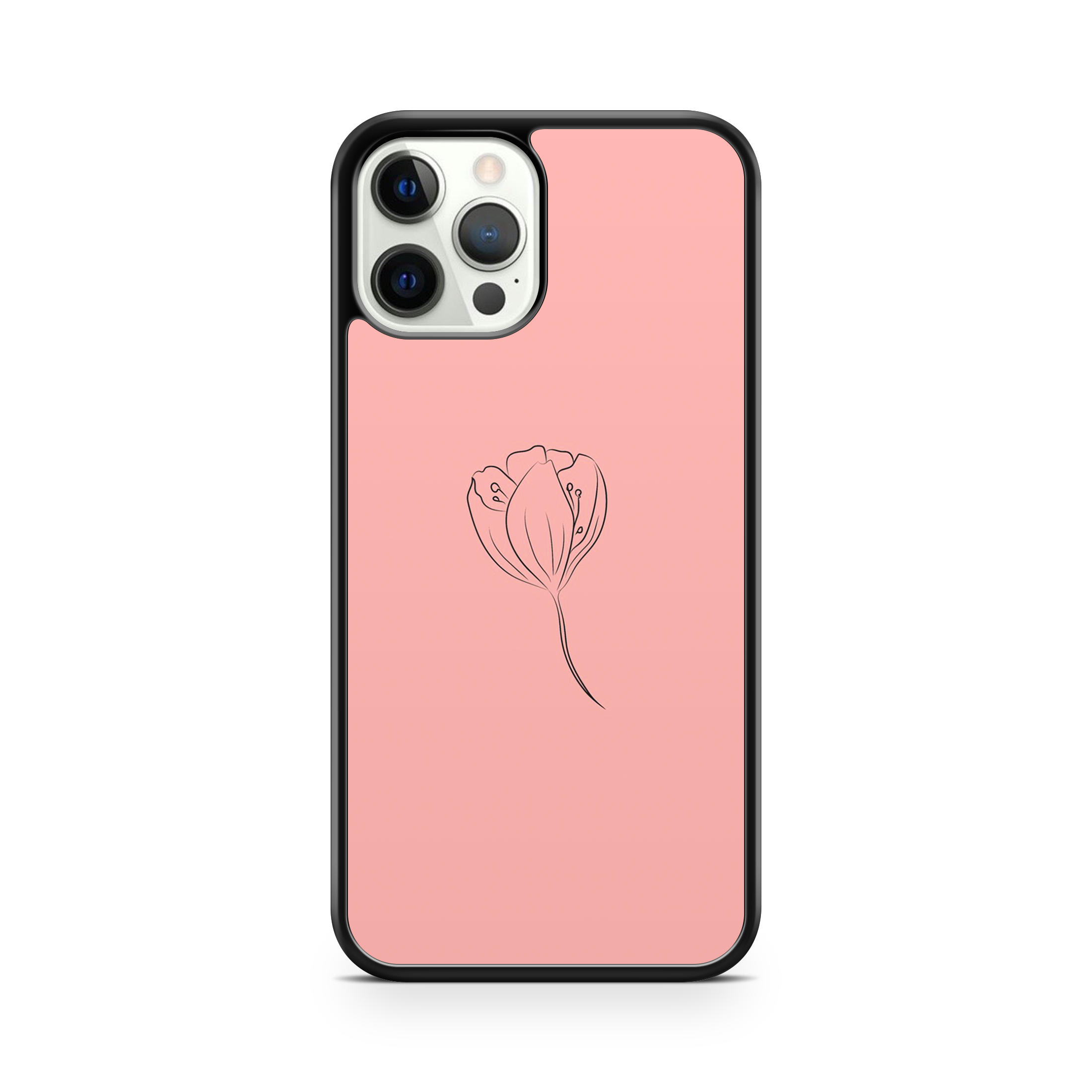 Peachy Pink Minimalist Flower Phone Case For IPhone & Samsung - OnTheCase4U