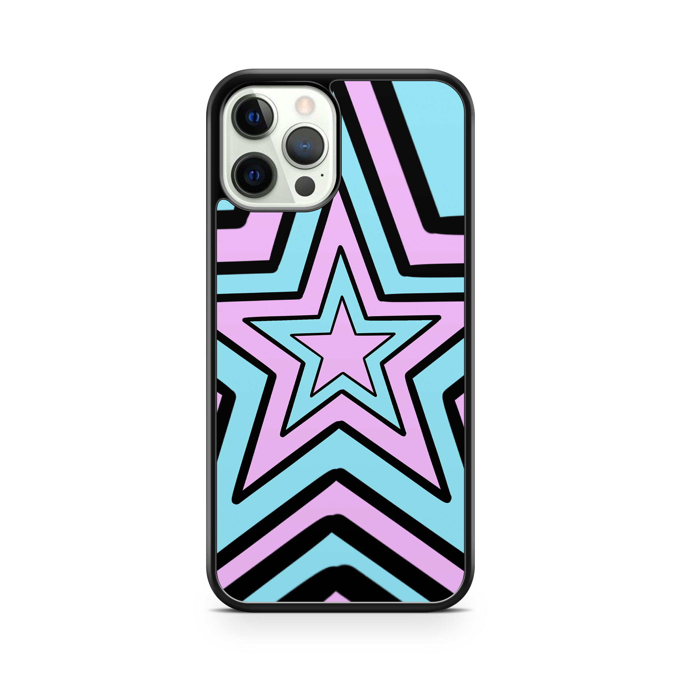 Pastel Pink & Blue Expanding Star Patterned Phone Case For IPhone & Samsung - OnTheCase4U