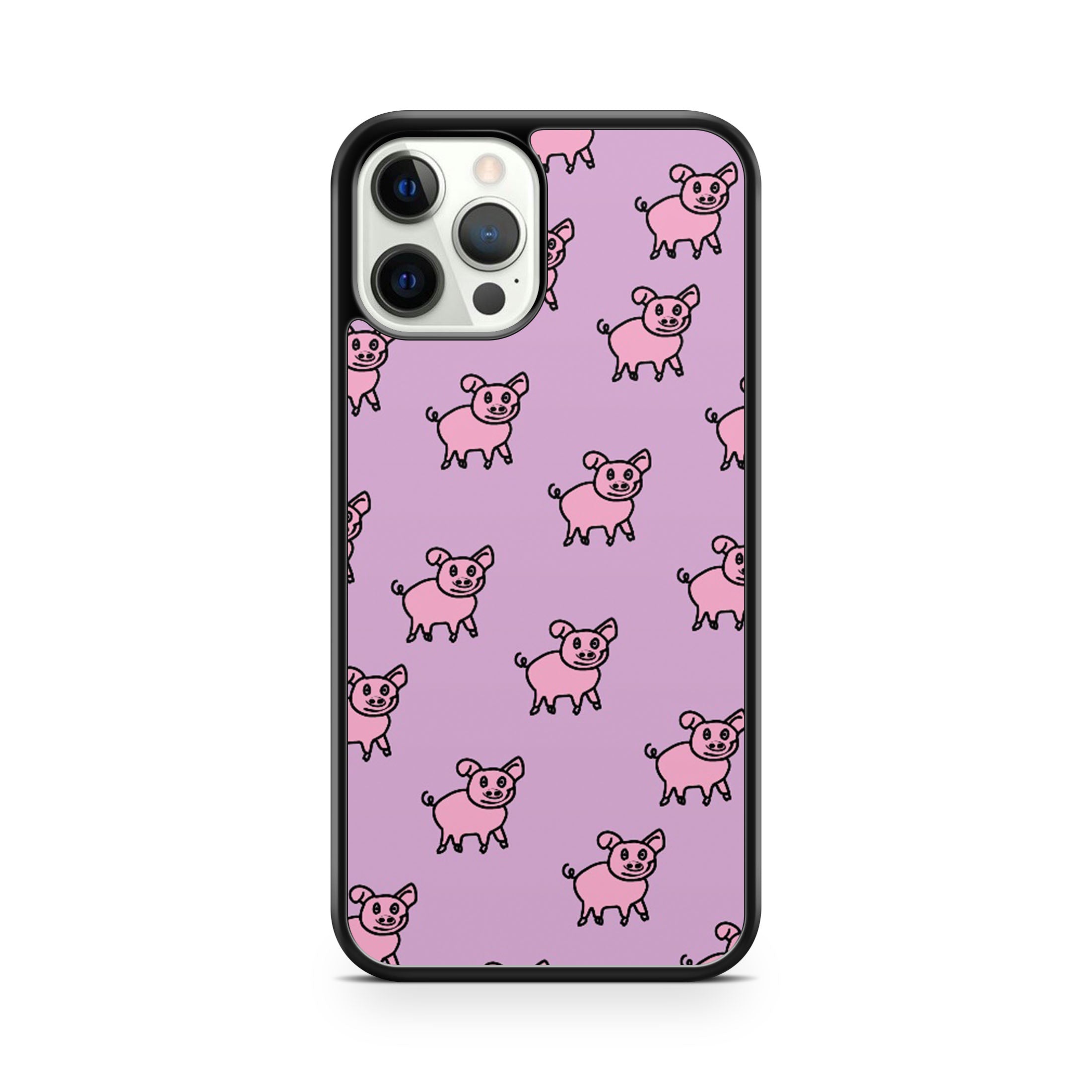 Cute pink piggy print phone case cover