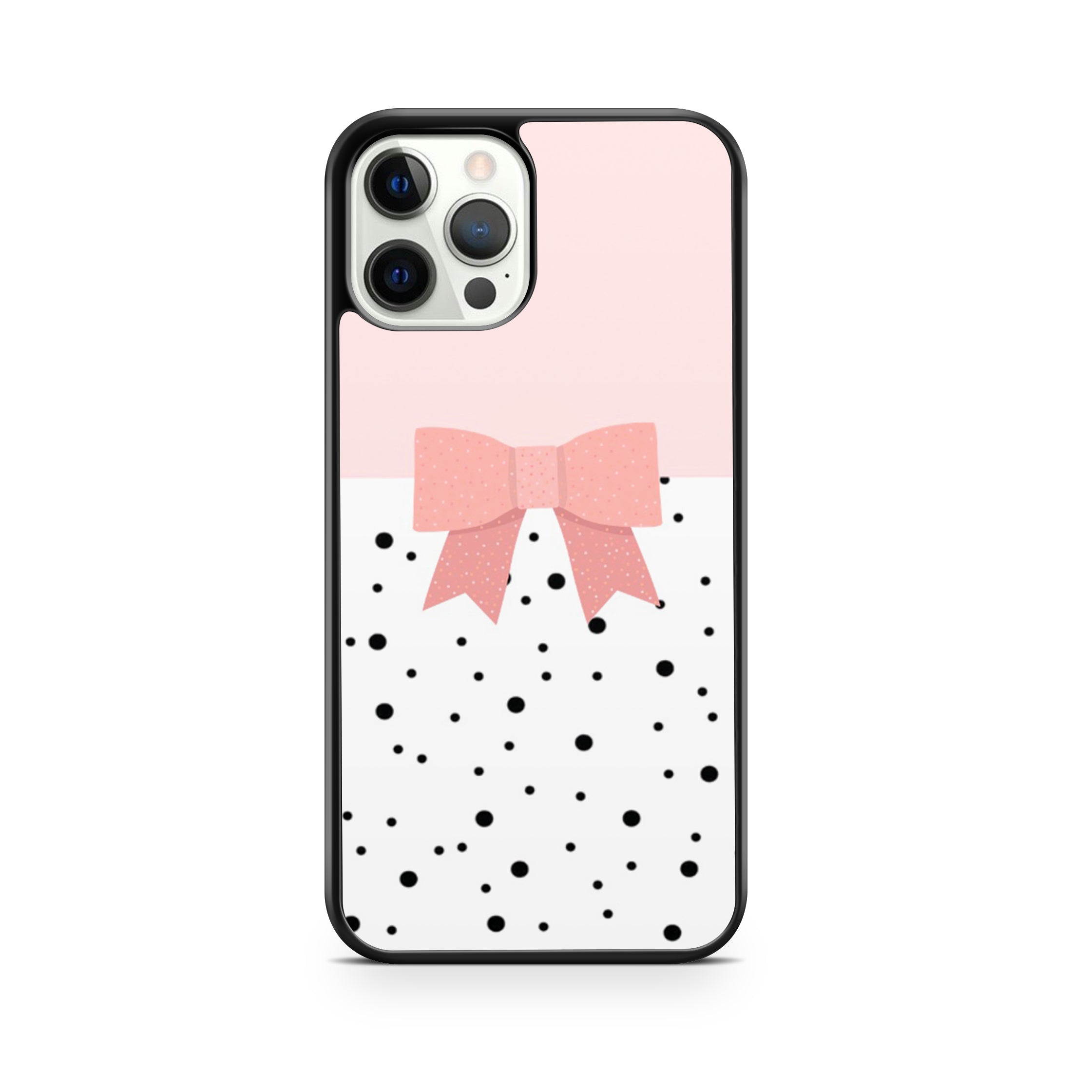 Dalmatian spots with pink bow design phone case