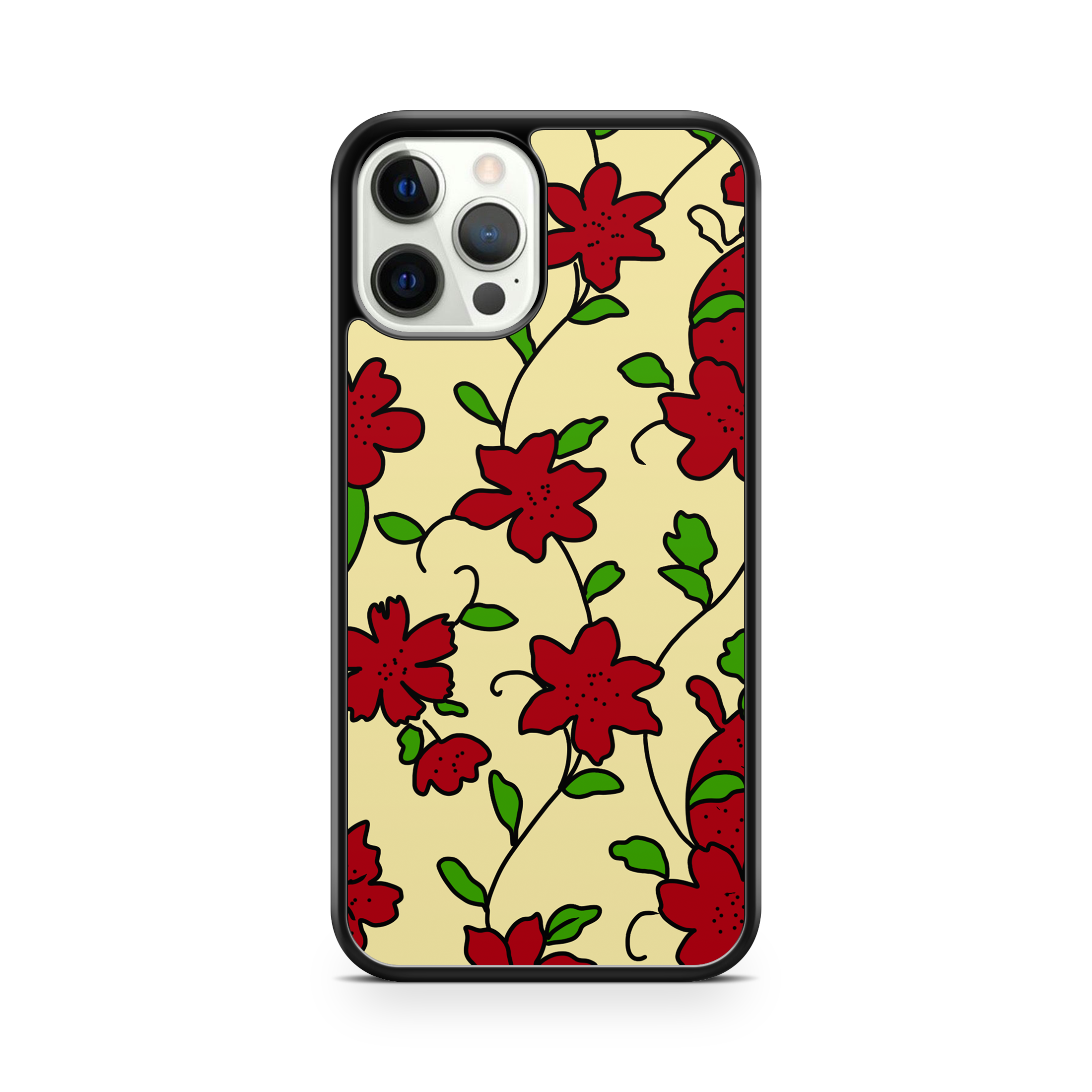 Red Roses Floral Leaves Phone Case For IPhone & Samsung - OnTheCase4U