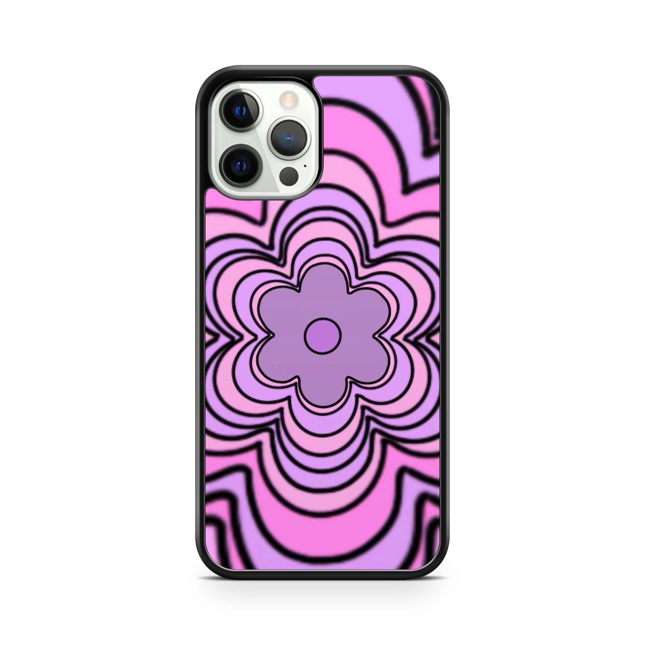 Pink floral expanding design case for iPhone 
